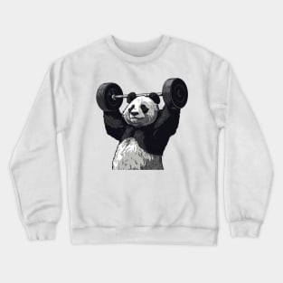 panda lifting weight Crewneck Sweatshirt